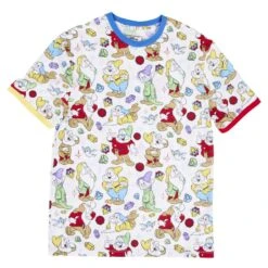 LOUNGEFLY Snow White And The Seven Dwarfs Tri-Color Ringer Tee -Loungefly WDLFSH0013 CORELFWDSNOWUNISEXTEE 176
