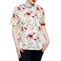 LOUNGEFLY Snow White And The Seven Dwarfs Tri-Color Ringer Tee