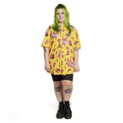 LOUNGEFLY Aladdin Genie Camp Shirt -Loungefly WDLFSH0017 STC LFDISNEYALADDINGENIECAMPSHIRT 005