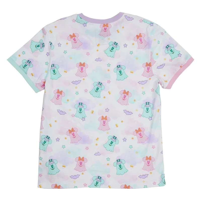 LOUNGEFLY Mickey And Minnie Mouse Pastel Ghost Unisex Tee 7 LOUNGEFLY Mickey And Minnie Mouse Pastel Ghost Unisex Tee - Image 6