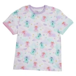 LOUNGEFLY Mickey And Minnie Mouse Pastel Ghost Unisex Tee 13 LOUNGEFLY Mickey And Minnie Mouse Pastel Ghost Unisex Tee -Loungefly WDLFSH0031 LFDISNEYMINANDMICPASTELGHOSTUNISEXTEEFRONT