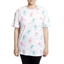 LOUNGEFLY Mickey And Minnie Mouse Pastel Ghost Unisex Tee