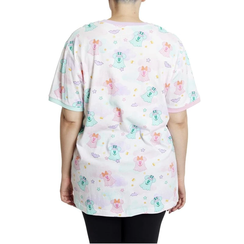 LOUNGEFLY Mickey And Minnie Mouse Pastel Ghost Unisex Tee 5 LOUNGEFLY Mickey And Minnie Mouse Pastel Ghost Unisex Tee - Image 4
