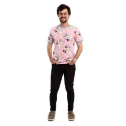 LOUNGEFLY Minnie And Daisy Pastel Polka Dot Unisex Tee -Loungefly WDLFSH0035 LF MINNIE DAISY DOTS UNISEX RINGER TEE 010
