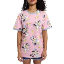 LOUNGEFLY Minnie And Daisy Pastel Polka Dot Unisex Tee