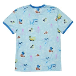 LOUNGEFLY Finding Nemo 20th Anniversary Bubbles Unisex Ringer Tee -Loungefly WDLFSH0037 LFPIXARFINDINGNEMO20THANNIVERSARYBUBBLESUNISEXRINGERTEE0268BACK