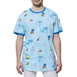 LOUNGEFLY Finding Nemo 20th Anniversary Bubbles Unisex Ringer Tee