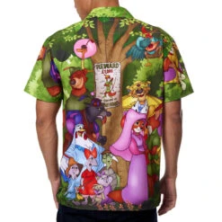 LOUNGEFLY Robin Hood Wanted Poster Unisex Camp Shirt -Loungefly WDLFSH0043 LFDISNEYROBINHOODCAMPSHIRT 004