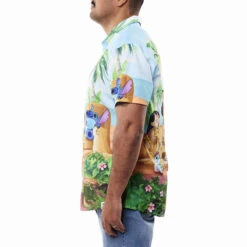 LOUNGEFLY Lilo & Stitch Beach Scene Unisex Camp Shirt -Loungefly WDLFSH0044 LFDISNEYLILOANDSTITCHBEACHSCENECAMPSHIRT 011