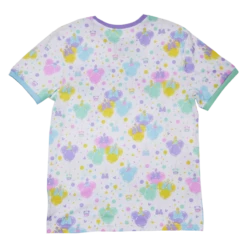 LOUNGEFLY Mickey Mouse And Friends Birthday Celebration Unisex Ringer Tee -Loungefly WDLFSH0045S LFDISNEYMICKEYBIRTHDAYCELEBRATIONRINGERTEE2078BACK
