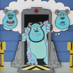 LOUNGEFLY Pixar Sulley Door Mixed Emotions 4-Piece Pin Set -Loungefly WDPN3093 LFPIXARSULLYDOORMIXEDEMOTIONS4PCPINSET1290LOOK2