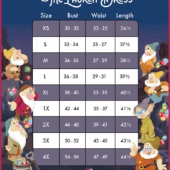 LOUNGEFLY Stitch Shoppe Snow White Lauren Dress -Loungefly WDSSDR0027SizeCharts8x10