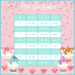 LOUNGEFLY Stitch Shoppe Disney Soft Serve Ice Cream Jan Dress 16 LOUNGEFLY Stitch Shoppe Disney Soft Serve Ice Cream Jan Dress -Loungefly WDSSDR0029 NEW Size20Chart