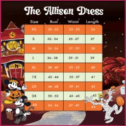 LOUNGEFLY Stitch Shoppe Disney Haunted House Allison Dress 16 LOUNGEFLY Stitch Shoppe Disney Haunted House Allison Dress -Loungefly WDSSDR0030 NEW SSHALLOWEENSizeCharts8x10