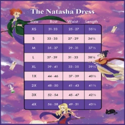 LOUNGEFLY Stitch Shoppe Hocus Pocus Sunset Sanderson Sisters Natasha Dress -Loungefly WDSSDR0032 NEW Size20Chart