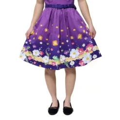 LOUNGEFLY Stitch Shoppe Rapunzel Floral Lantern Allison Dress -Loungefly WDSSDR0033 SSDISNEYRAPUNZELFLORALLANTERNALLISONDRESS 002