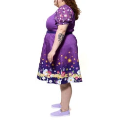 LOUNGEFLY Stitch Shoppe Rapunzel Floral Lantern Allison Dress -Loungefly WDSSDR0033 SSDISNEYRAPUNZELFLORALLANTERNALLISONDRESS 007