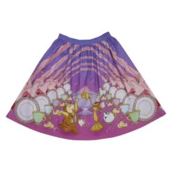 LOUNGEFLY Stitch Shoppe Beauty And The Beast Be Our Guest Sandy Skirt -Loungefly WDSSST0021 048FRONT
