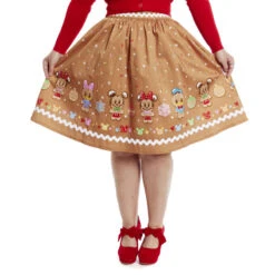 LOUNGEFLY Stitch Shoppe Disney Gingerbread Friends Sandy Skirt