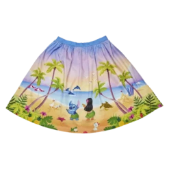LOUNGEFLY Stitch Shoppe Lilo & Stitch Beach Scene Sandy Skirt 18 LOUNGEFLY Stitch Shoppe Lilo & Stitch Beach Scene Sandy Skirt -Loungefly WDSSST0030S SSDISNEYLILOANDSTITCHBEACHSCENESANDYSKIRT1331FRONT