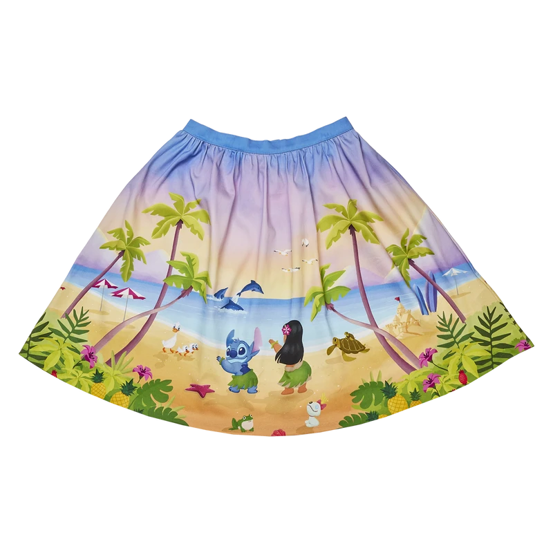 LOUNGEFLY Stitch Shoppe Lilo & Stitch Beach Scene Sandy Skirt 9 LOUNGEFLY Stitch Shoppe Lilo & Stitch Beach Scene Sandy Skirt - Image 7