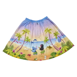 LOUNGEFLY Stitch Shoppe Lilo & Stitch Beach Scene Sandy Skirt 19 LOUNGEFLY Stitch Shoppe Lilo & Stitch Beach Scene Sandy Skirt -Loungefly WDSSST0030S SSDISNEYLILOANDSTITCHBEACHSCENESANDYSKIRT1333BACK