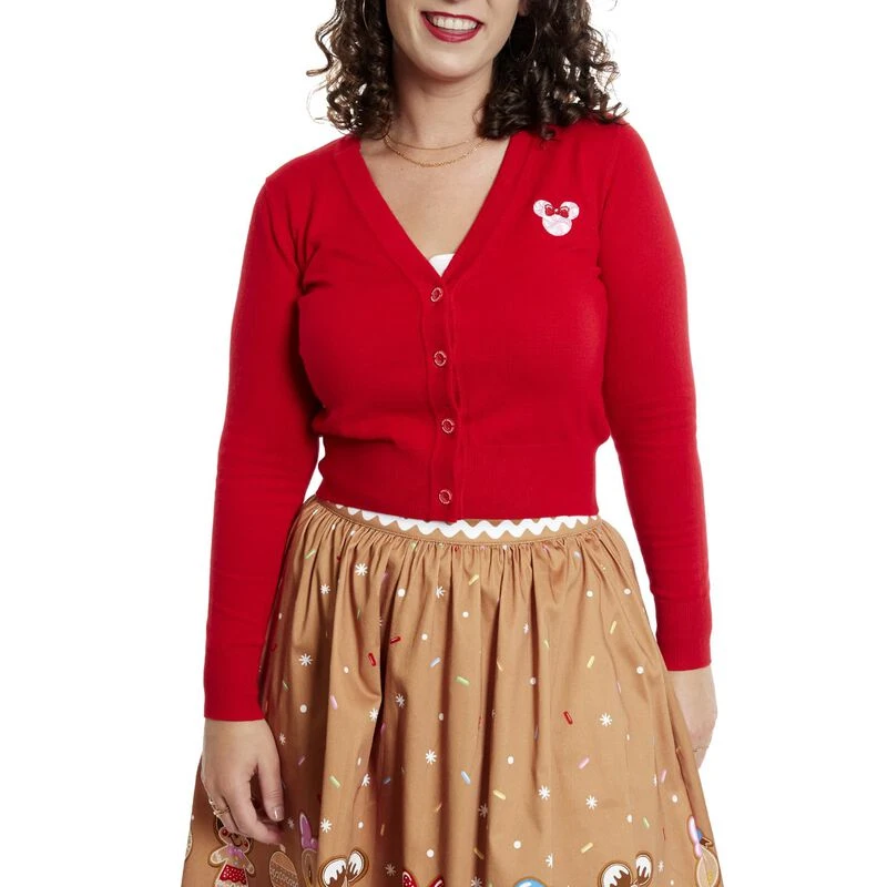 LOUNGEFLY Stitch Shoppe Disney Gingerbread Friends Alexa Cropped Cardigan Sweater 3 LOUNGEFLY Stitch Shoppe Disney Gingerbread Friends Alexa Cropped Cardigan Sweater
