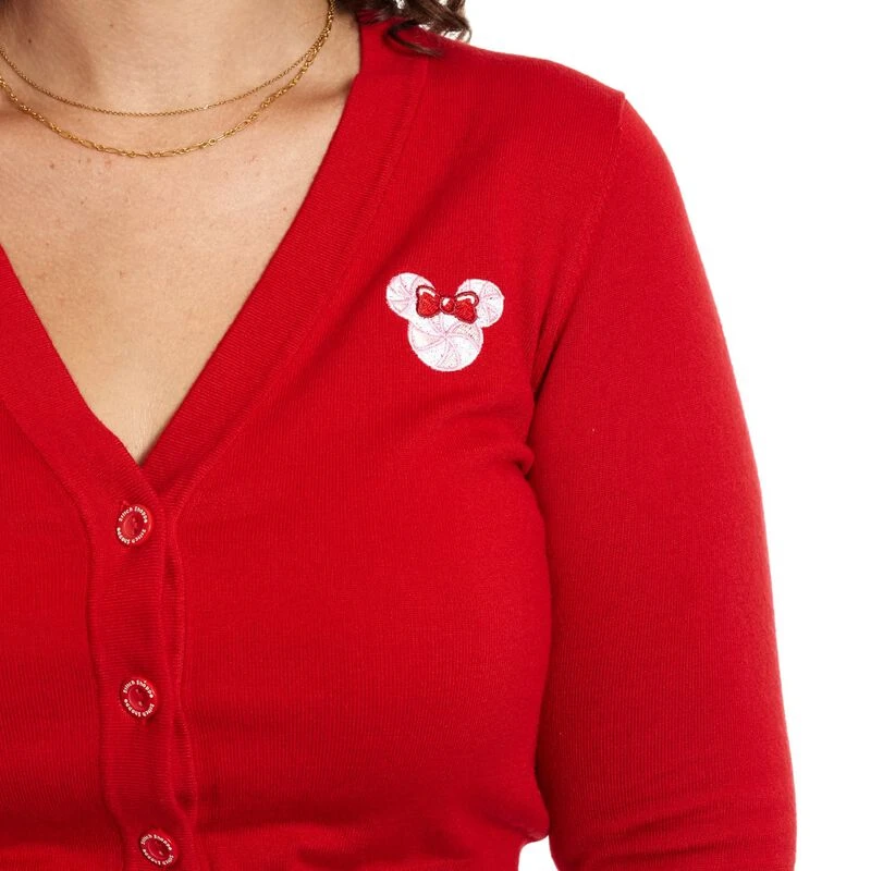 LOUNGEFLY Stitch Shoppe Disney Gingerbread Friends Alexa Cropped Cardigan Sweater 8 LOUNGEFLY Stitch Shoppe Disney Gingerbread Friends Alexa Cropped Cardigan Sweater - Image 6