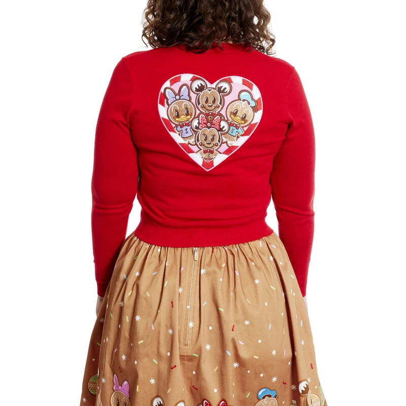 LOUNGEFLY Stitch Shoppe Disney Gingerbread Friends Alexa Cropped Cardigan Sweater 7 LOUNGEFLY Stitch Shoppe Disney Gingerbread Friends Alexa Cropped Cardigan Sweater - Image 5