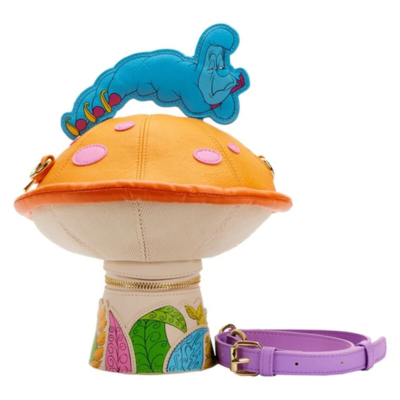 LOUNGEFLY Stitch Shoppe Alice In Wonderland Caterpillar Mushroom Crossbody Bag 6 LOUNGEFLY Stitch Shoppe Alice In Wonderland Caterpillar Mushroom Crossbody Bag - Image 4