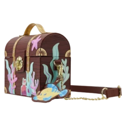 LOUNGEFLY Stitch Shoppe The Little Mermaid Treasure Chest Crossbody Bag 14 LOUNGEFLY Stitch Shoppe The Little Mermaid Treasure Chest Crossbody Bag -Loungefly WDSSTB0027 STITCHSHOPPETLMTREASURECHESTCROSSBODYBAG0432SIDE