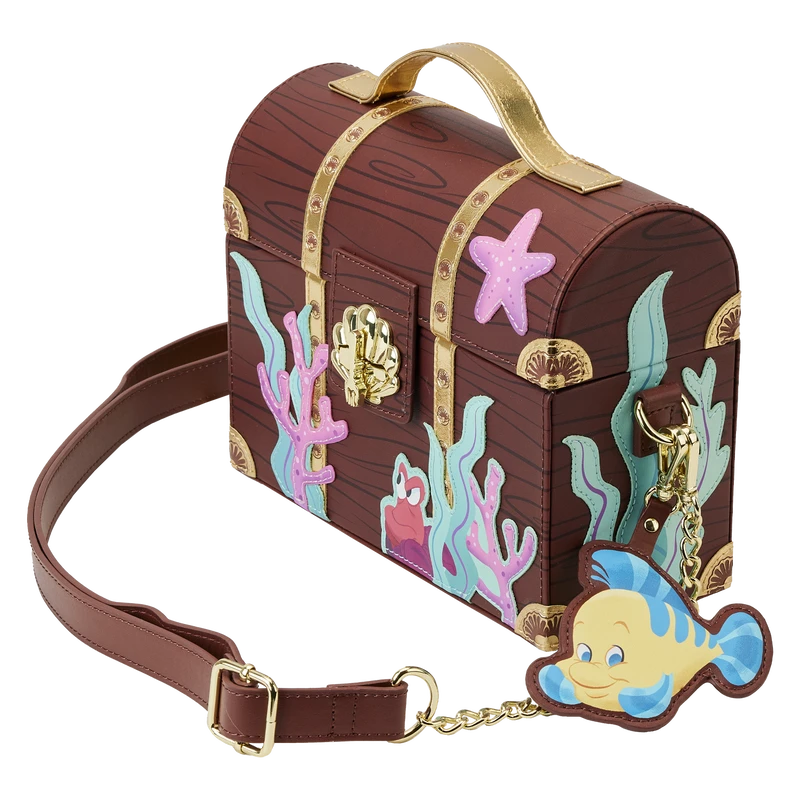 LOUNGEFLY Stitch Shoppe The Little Mermaid Treasure Chest Crossbody Bag 7 LOUNGEFLY Stitch Shoppe The Little Mermaid Treasure Chest Crossbody Bag - Image 5