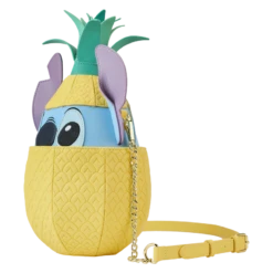 LOUNGEFLY Stitch Shoppe Lilo And Stitch Figural Pineapple Crossbody Bag -Loungefly WDSSTB0031 SSDISNEYLILOANDSTITCHFIGURALPINEAPPLECROSSBODYBAG1341SIDE