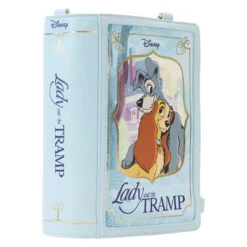 LOUNGEFLY Lady And The Tramp Book Convertible Crossbody Bag -Loungefly WDTB2738 LFDISNEYLADYANDTHETRAMPCLASSICBOOKCONVERTIBLECROSSBODYBAG0883SIDE