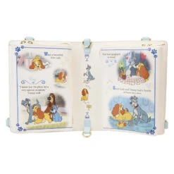 LOUNGEFLY Lady And The Tramp Book Convertible Crossbody Bag -Loungefly WDTB2738 LFDISNEYLADYANDTHETRAMPCLASSICBOOKCONVERTIBLECROSSBODYBAG0890OPENINSIDE
