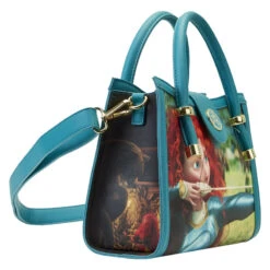 LOUNGEFLY Brave Princess Scenes Crossbody Bag 13 LOUNGEFLY Brave Princess Scenes Crossbody Bag -Loungefly WDTB2739 LFDISNEYBRAVEMERIDAPRINCESSSCENECROSSBODY0653SIDE2
