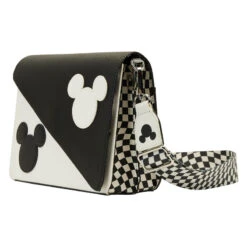 LOUNGEFLY Mickey Mouse Y2K Yin And Yang Crossbody Bag -Loungefly WDTB2757 LFDISNEYMICKEYY2KBLACKANDWHITECROSSBODYBAG0041SIDE