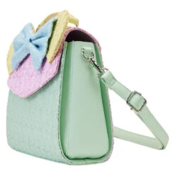 LOUNGEFLY Limited Edition Exclusive - Minnie Mouse Pastel Sequin Crossbody Bag -Loungefly WDTB2758 LFDISNEYMINNIEPASTELSEQUINCROSSBODYBAG0729SIDE