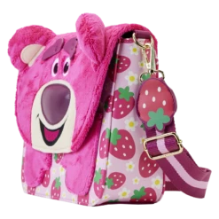 LOUNGEFLY Toy Story Lotso Plush Berry Strap Crossbody Bag -Loungefly WDTB2801 LFDISNEYTOYSTORYLOSTSOPLUSHBERRYSTRAPCROSSBODYBAG0417SIDE