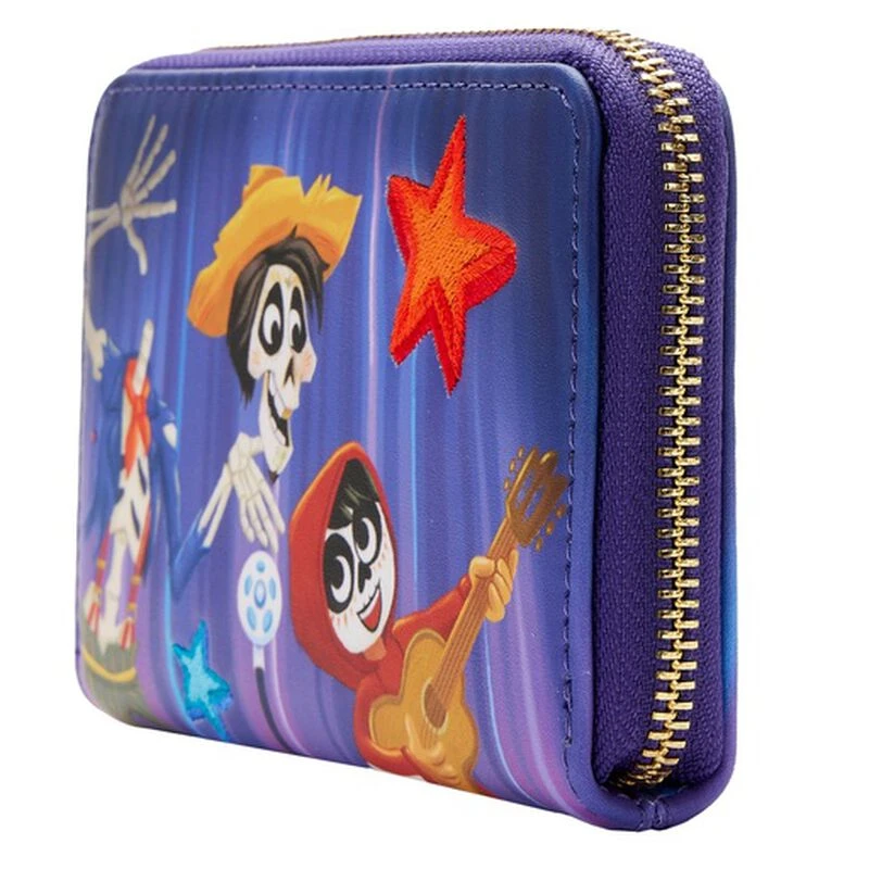 LOUNGEFLY Coco Miguel & Hector Performance Scene Zip Around Wallet 4 LOUNGEFLY Coco Miguel & Hector Performance Scene Zip Around Wallet - Image 2