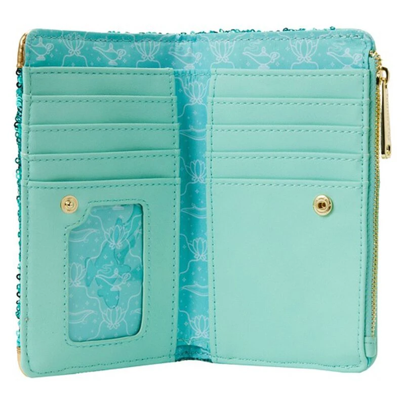 LOUNGEFLY Exclusive - Princess Jasmine Sequin Flap Wallet 7 LOUNGEFLY Exclusive - Princess Jasmine Sequin Flap Wallet - Image 5