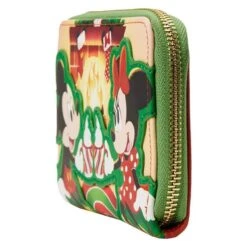 LOUNGEFLY Mickey & Minnie Mouse Hot Cocoa Fireplace Zip Around Wallet -Loungefly WDWA2353 3
