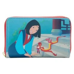 LOUNGEFLY Mulan Princess Scene Zip Around Wallet