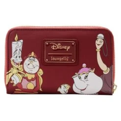 LOUNGEFLY Beauty And The Beast Fireplace Scene Zip Around Wallet -Loungefly WDWA2362 3