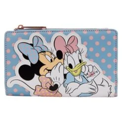 LOUNGEFLY Minnie And Daisy Pastel Polka Dot Flap Wallet
