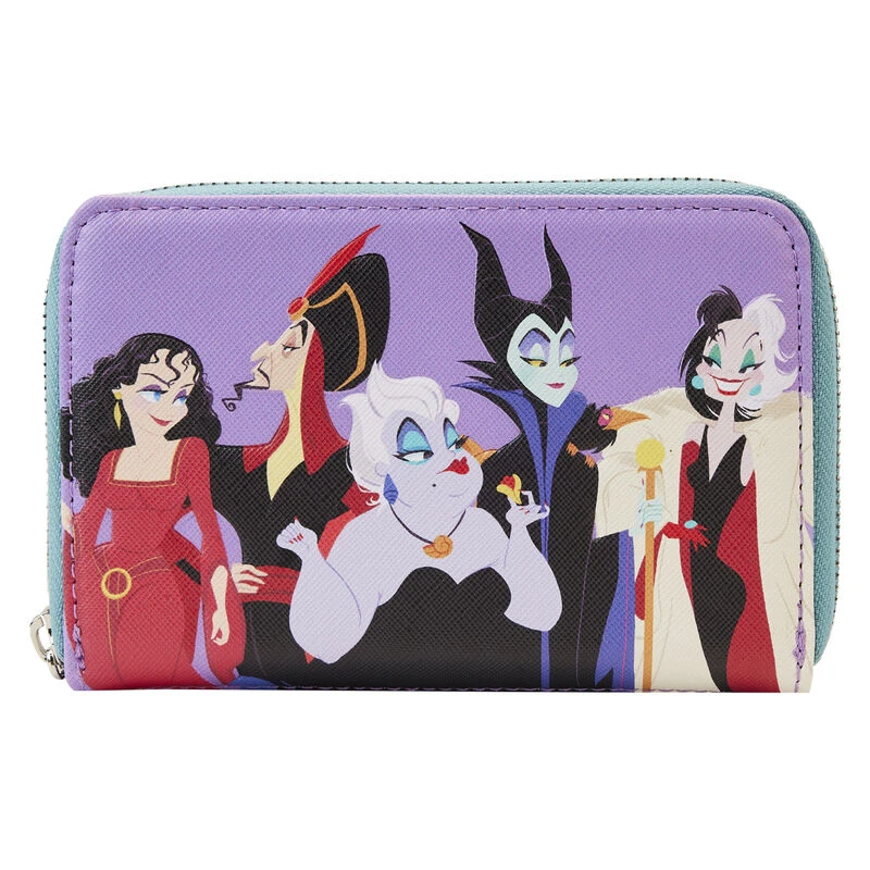 LOUNGEFLY Disney Villains Color Block Zip Around Wallet 3 LOUNGEFLY Disney Villains Color Block Zip Around Wallet