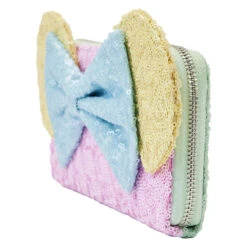LOUNGEFLY Limited Edition Exclusive - Minnie Mouse Pastel Sequin Zip Around Wallet -Loungefly WDWA2495 LFDISNEYMINNIEPASTELSEQUINZIPAROUNDWALLET0740SIDE