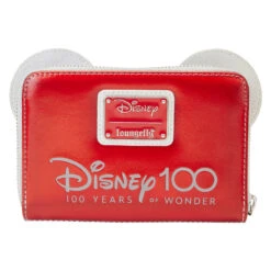 LOUNGEFLY Limited Edition Exclusive - Disney100 Platinum Mickey Mouse Cosplay Zip Around Wallet -Loungefly WDWA2530 LFDISNEY100THPLATINUMMICKEYMOUSECOSPLAYZIPAROUNDWALLET0606BACK