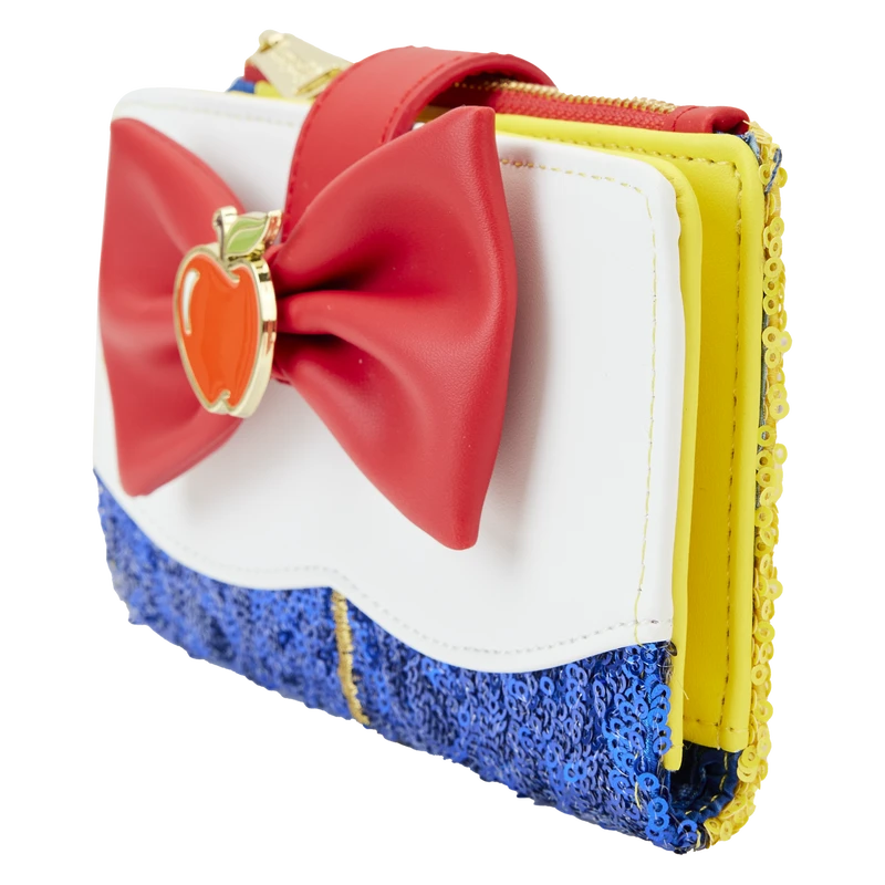 LOUNGEFLY Snow White Princess Sequin Series Flap Wallet 5 LOUNGEFLY Snow White Princess Sequin Series Flap Wallet - Image 3