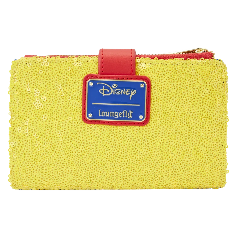 LOUNGEFLY Snow White Princess Sequin Series Flap Wallet 6 LOUNGEFLY Snow White Princess Sequin Series Flap Wallet - Image 4